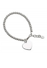 magnificent silver bead heart toddler charm bracelets